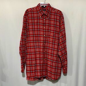 🟢3 items for $20——-NAUTICA button down shirt long sleeve chest pocket w logo